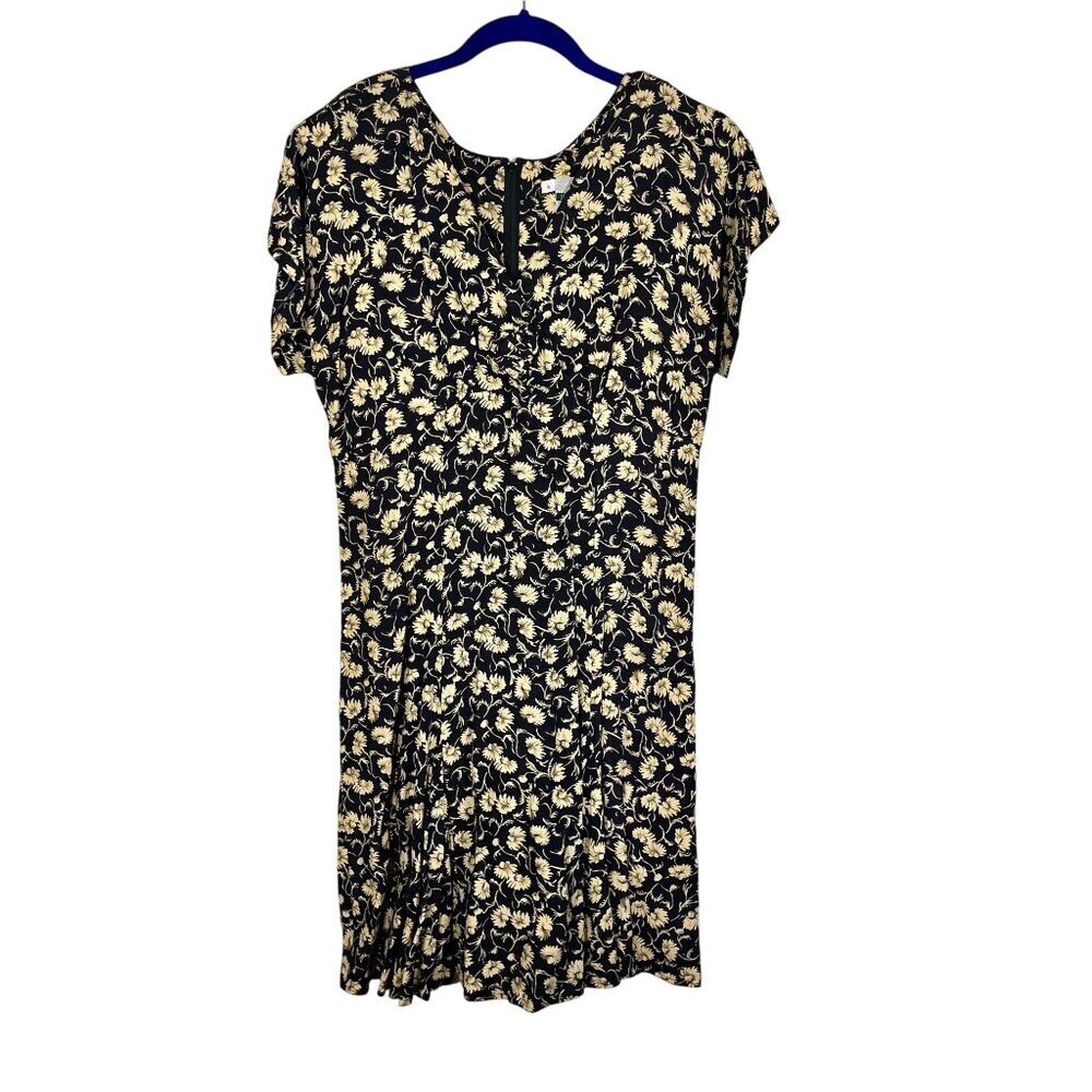 Retro Floral Dress 9 Black Boho Western Indie Folk Hippie Cottagecore Prairie